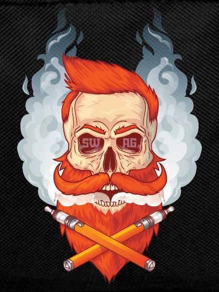 Skull and beard smokes Viper.