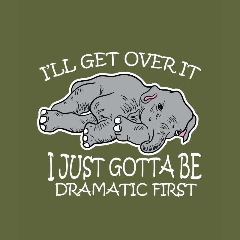 Dramatic Elefant Müde Bockig