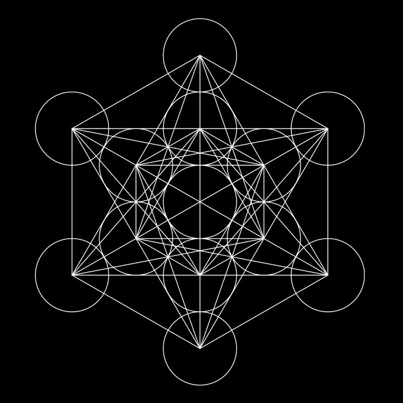 Metatron's Cube White