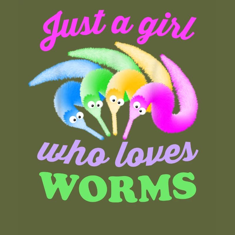 Wurm auf einer Schnur nur ein Mädchen, das Worms liebt