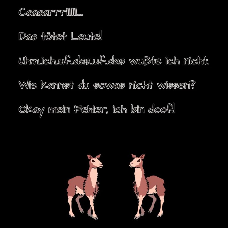 Lustiger lama Spruch