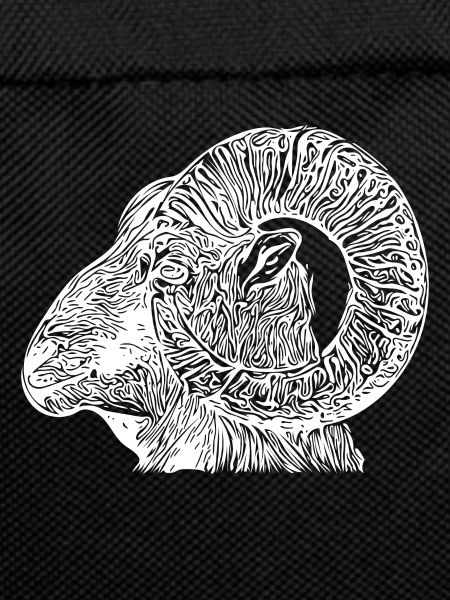 Aries head with horns