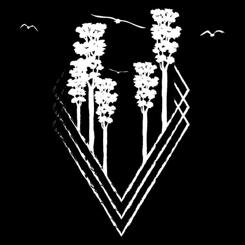 Oiseaux arboricoles de forme géométrique w