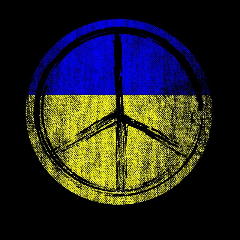 Drapeau Drapeau Signe de la paix Ukraine