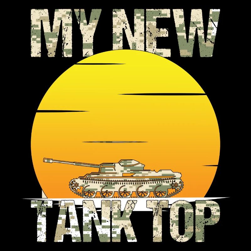 Panzer camouflage Spruch Tank Top Geschenk