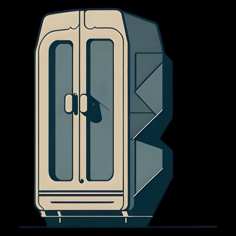 Geometrischer Retro-Kühlschrank