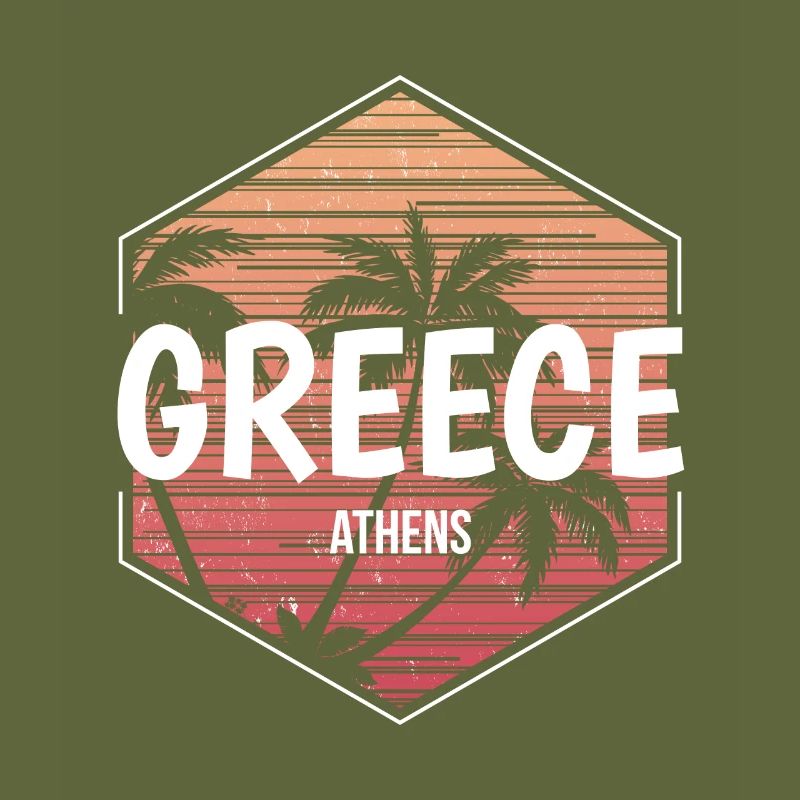 Athens Beach Vacation Souvenir