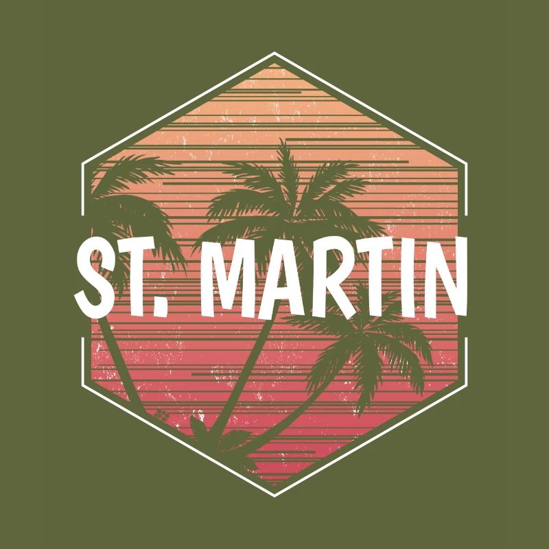 St Martin Beach Vacation Souvenir