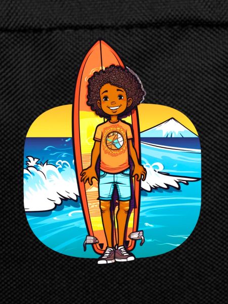 Surfing kids afroamerican