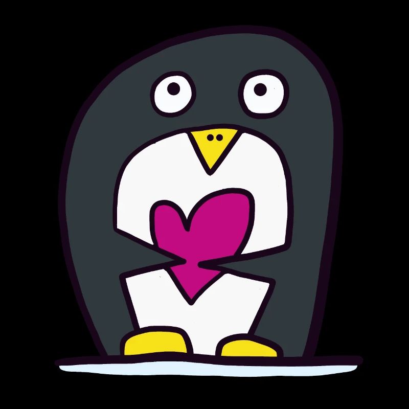 Penguin with a heart