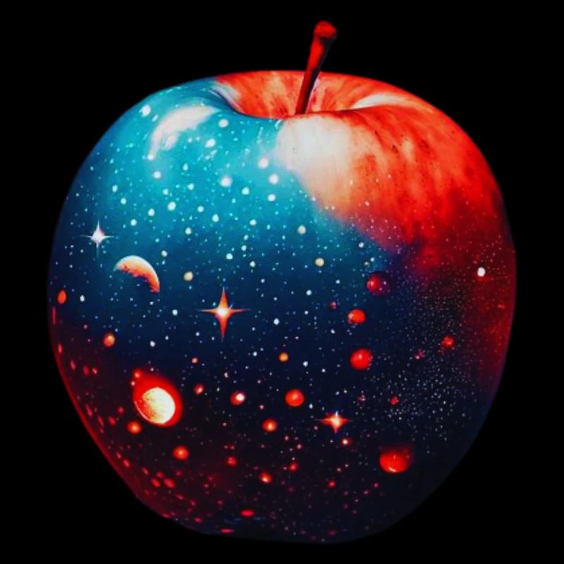 Galaxy dans une puissance à base de plante de pomme