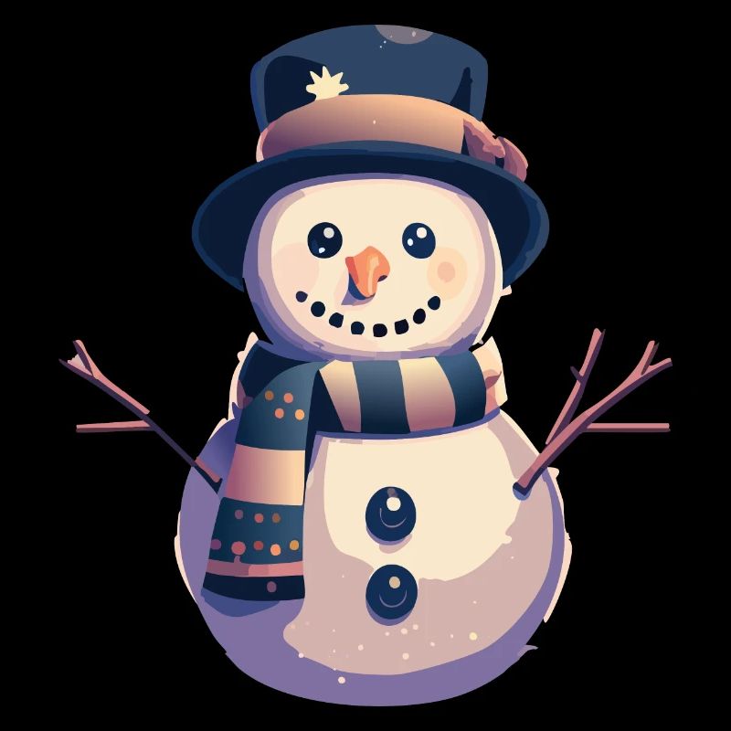 Cheerful snowman