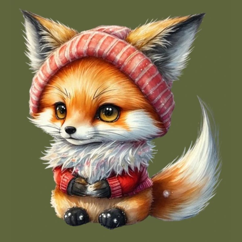 Cute Christmas fox