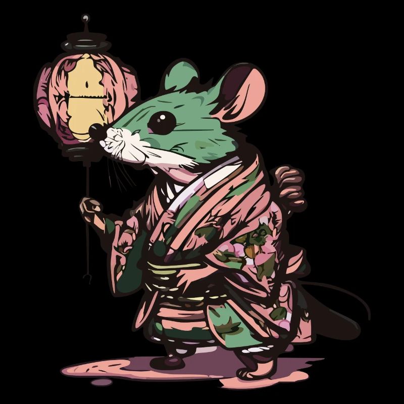Mouse in kimono