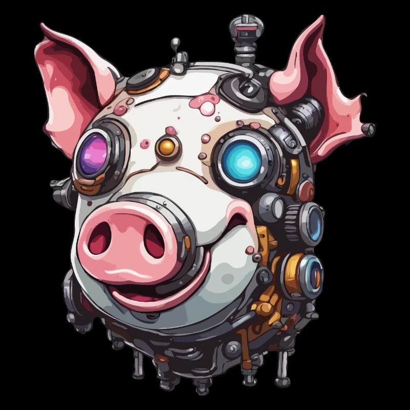 Roboter Tier / KI / Mechanisierte Tiere / Comic