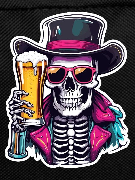 Skull / Skull / Skeleton / Gothic / Beer