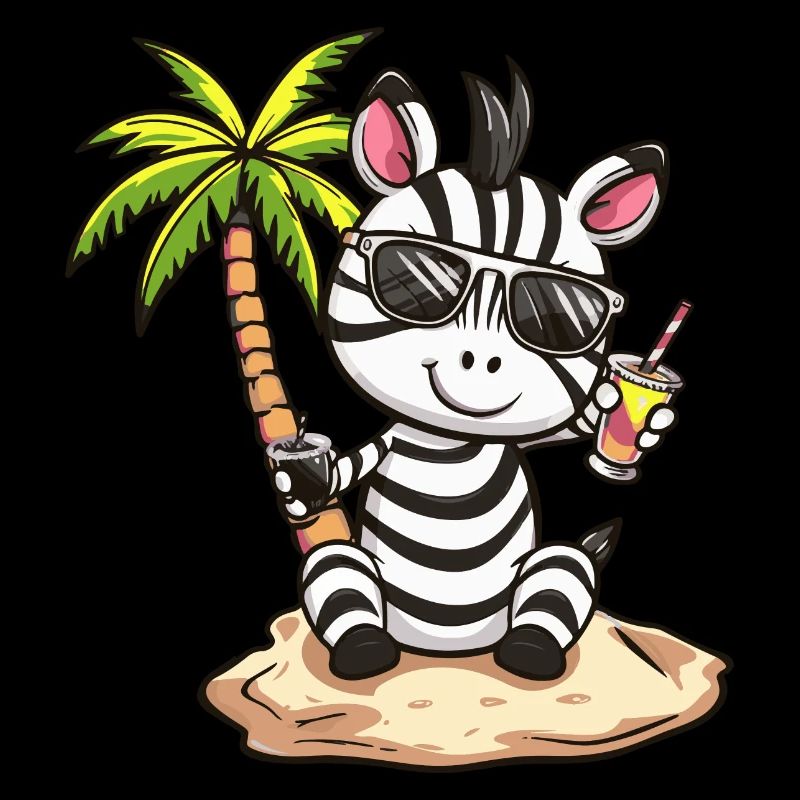 Zebra Summer Beach Vacation