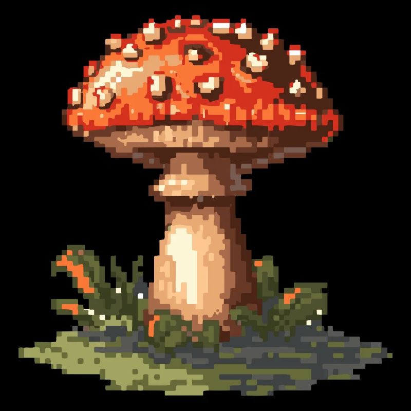 Mushroom Pixel Gamer