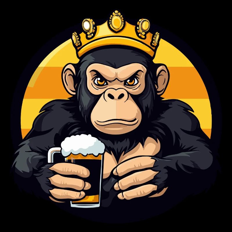 Bande dessinée de bière de singe