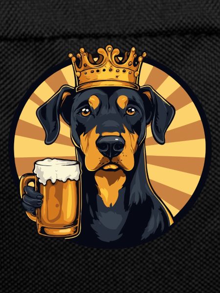 Doberman Dog Beer Comic