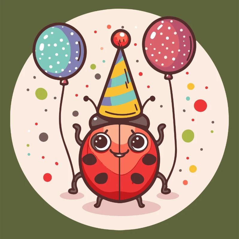 Marienkäfer Geburtstag Comic