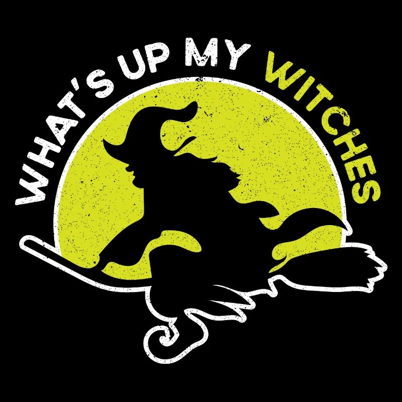 Halloween broom riding broom witch