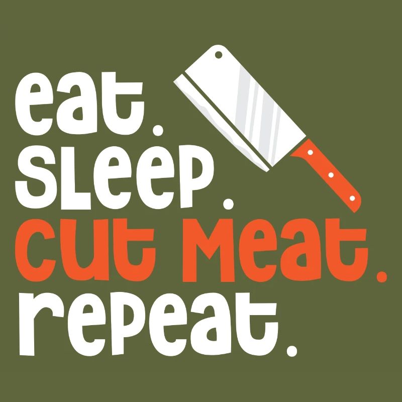 Fleisch schneiden Fleischer Metzger Hackfleisch