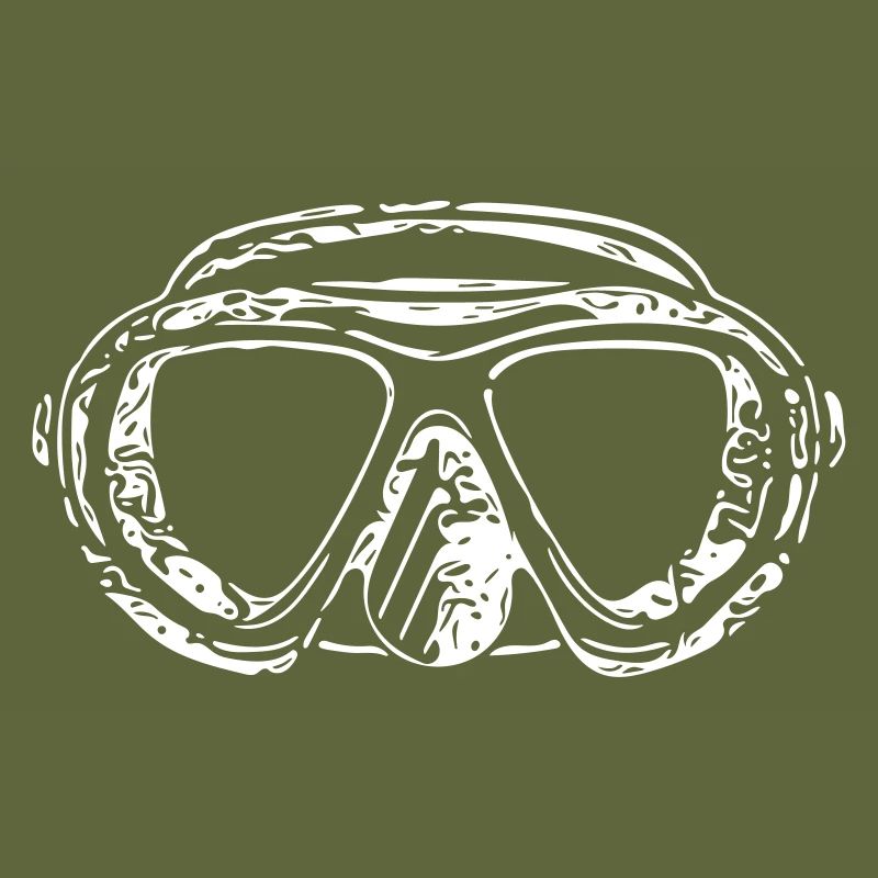 Masque de plongée vintage vector
