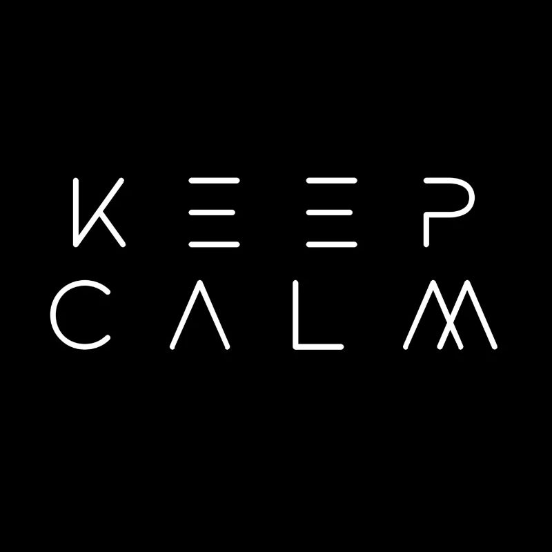 KEEP CALM weiss