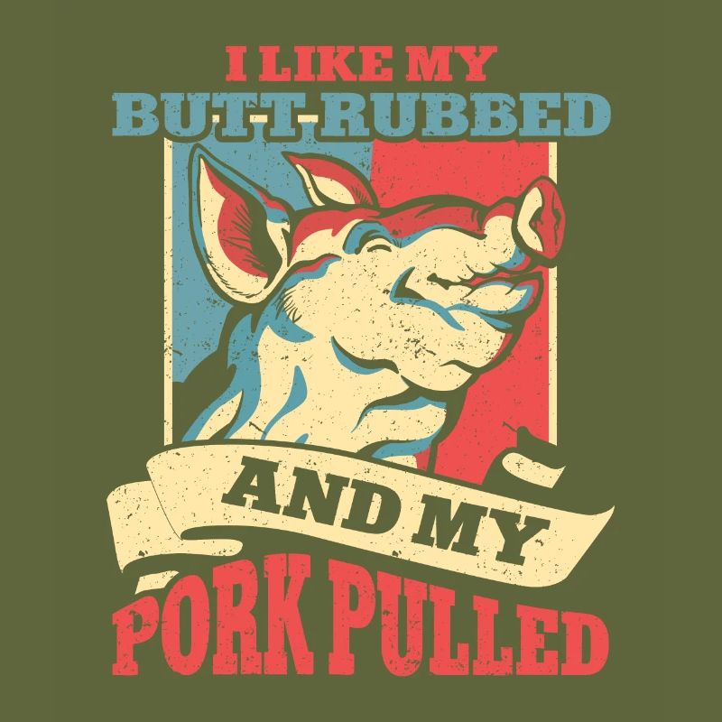 BBQ Pulled Pork Schwein Grill