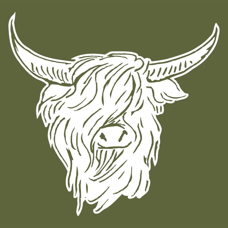 écossais highlander 02 blanc
