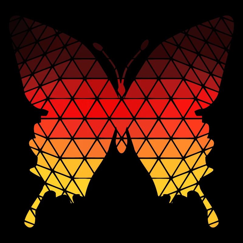 red white blue germany butterfly