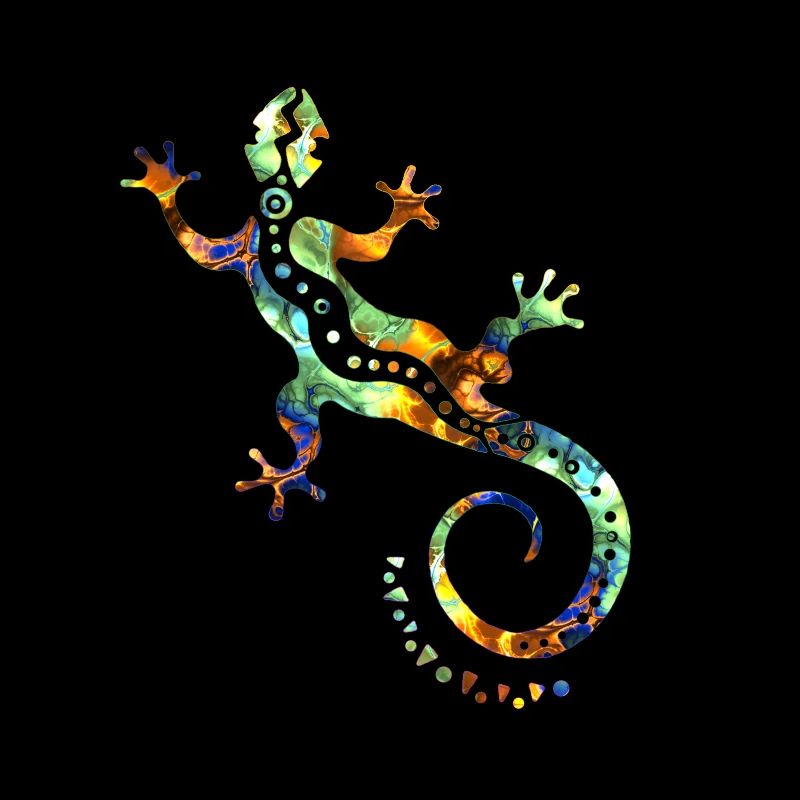 GECKO abstrakt bunt
