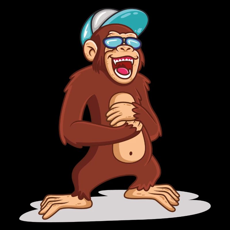 Chimpanzees are laughable