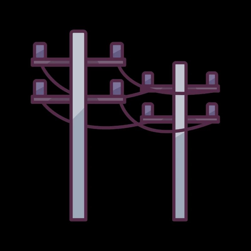 Two overhead power line