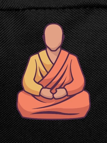 A Monk Practicing Yoga