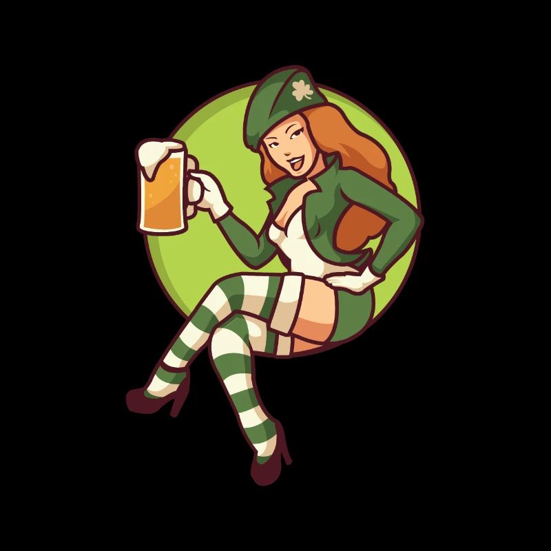 Leprechaun Girl With Beer Mug