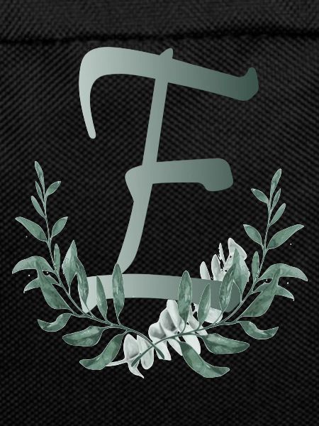 Letter E with plants