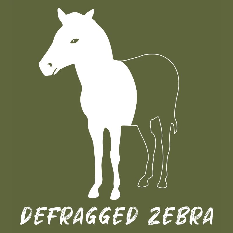 Defragged Zebra Admin Geek Programmierer Geschenk