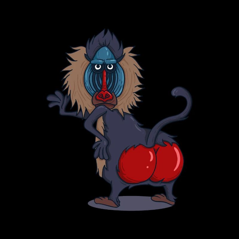 Wildlife Red Ass Baboon