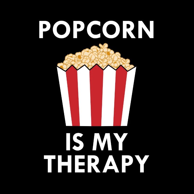 Popcorn als Therapie Mais isst lustiger Spruch