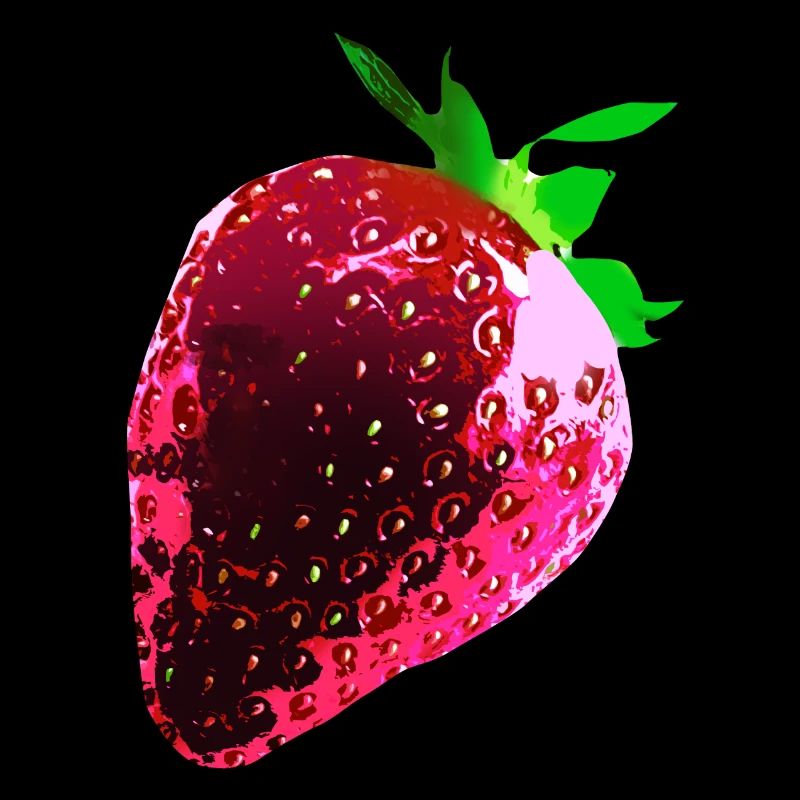 Erdbeere,rote Erdbeere, Pop-Art, abstrakt, rot