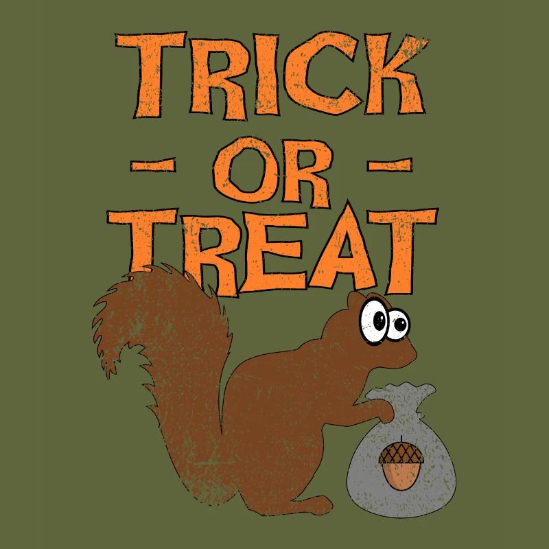 Halloween Eichhörnchen, Süßes oder Saures