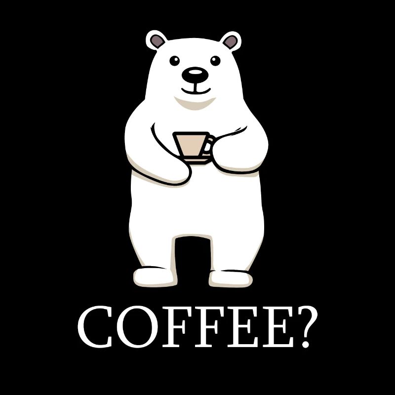 Polar Bears Coffee Monday Lazy Office Tired