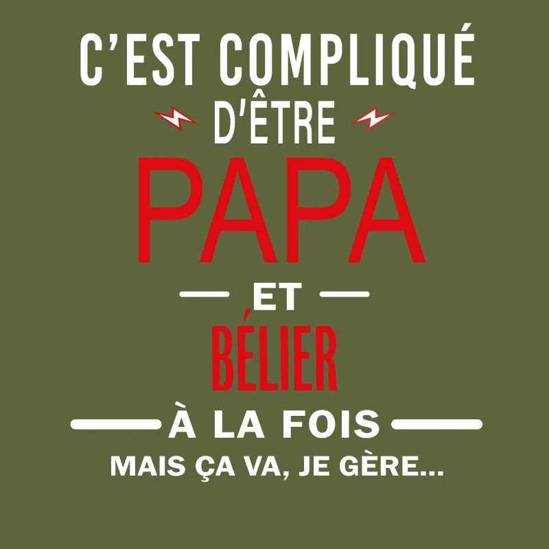 papa Et BÉLIER cadeau citation