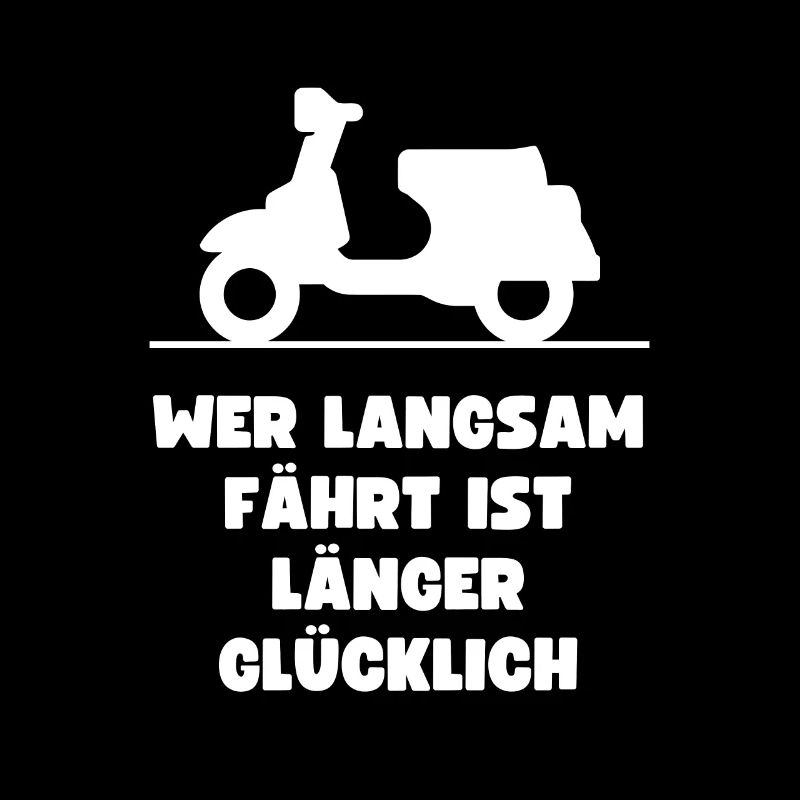 Roller Mofa Fahrer Leidenschaft Langsam Glücklich
