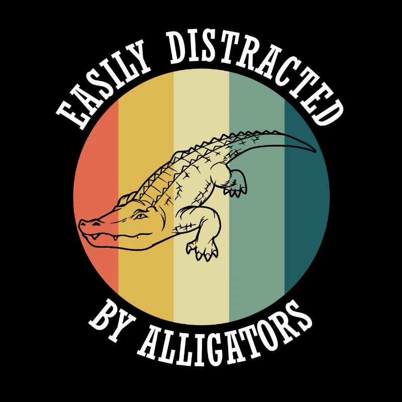 Distrait par les alligators, la faune, les