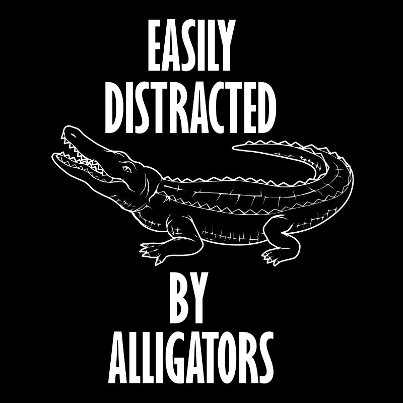 Distrait par les alligators, la faune, les
