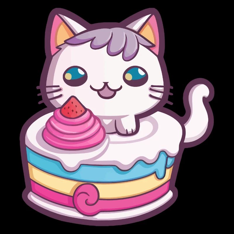 Cute cat cake