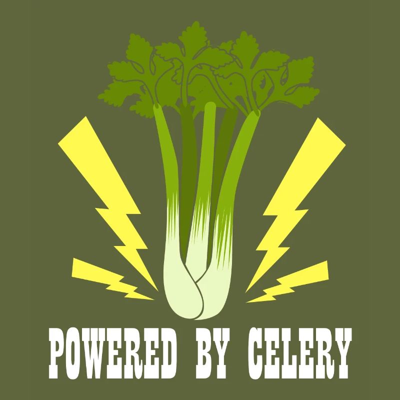 Powered by Vegetables Ironic Leek Celery Quote